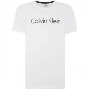 Image of Calvin Klein Crafted Print T-Shirt - White