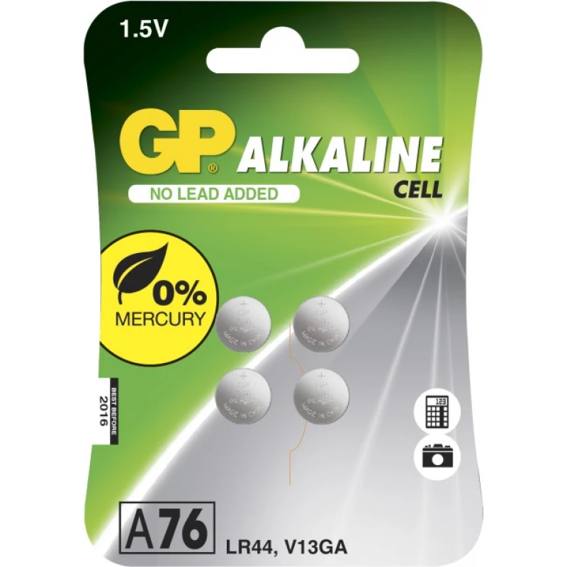 Image of GP Batteries Alkaline Cell A76/LR44