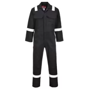 Image of Portwest Bizweld Iona Flame Resistant Work Overall/Coverall (M/R) (Black)