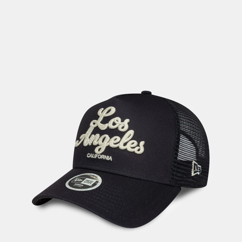 Image of New Era Womens LA Adjustable Trucker Cap NE Navy female Ladies