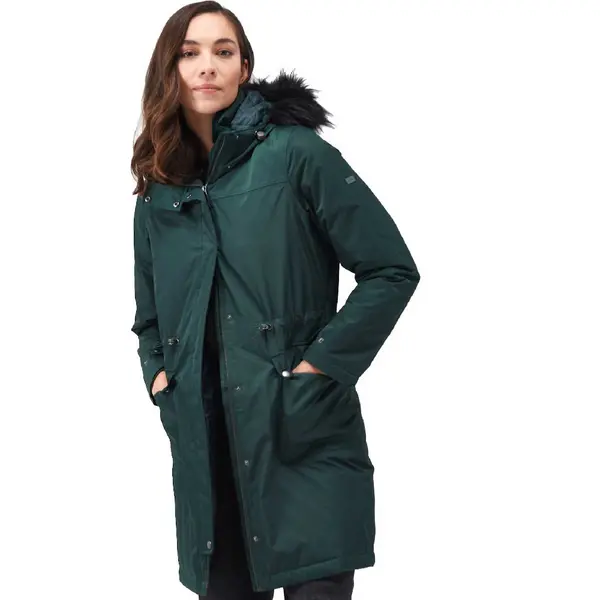 Image of Regatta Womens Lellani Waterproof Insulated Parka Coat 10 - Bust 34' (86cm) Darkest Spruce RWP374-3P5-10