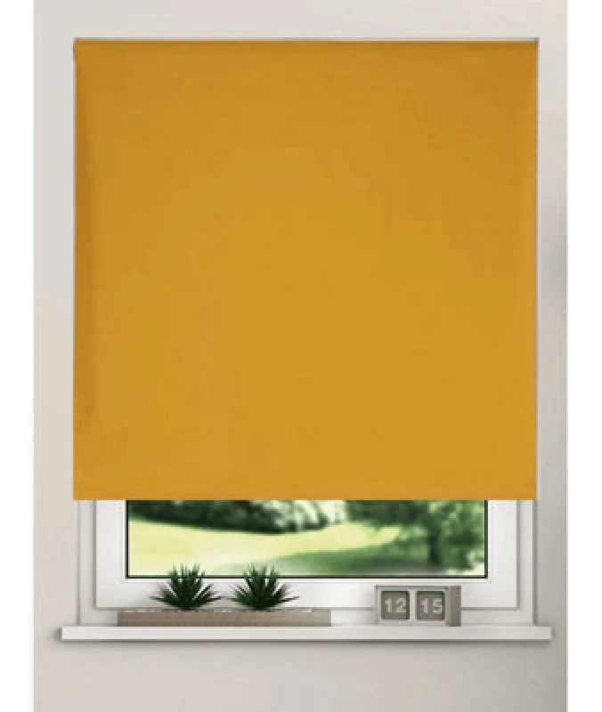 Image of Thermal Blackout Roller Blinds 175Cm Drop X Width 80Cm Ochre