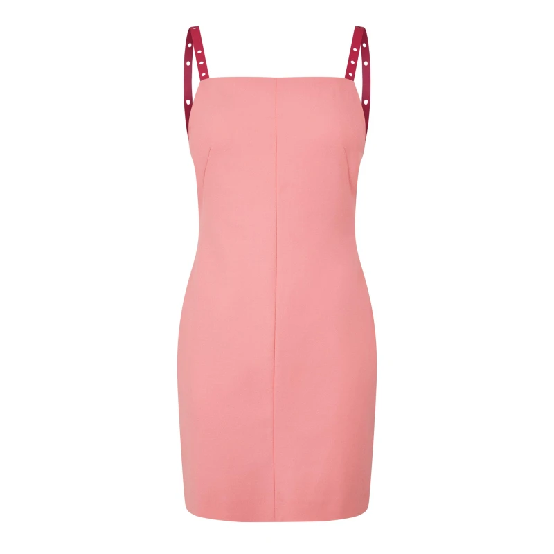 Image of Off White Womens Open Back Mini Dress Pink female 10 (S)