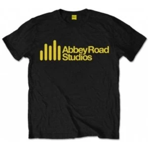 Image of Abbey Road Studios Main Logo Mens Black T Shirt: Small
