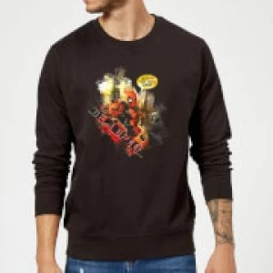 Image of Marvel Deadpool Outta The Way Nerd Sweatshirt - Black