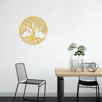Image of Tree - Gold Gold Decorative Metal Wall Accessory