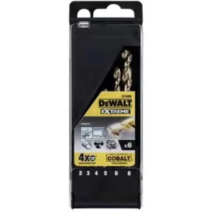 Image of DEWALT 6 Piece HSS E Cobalt Drill Bit Set