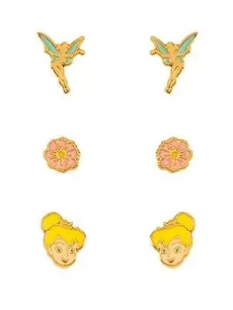 Image of Disney Tinkerbell Yellow, Green & Pink Trio Earring Set