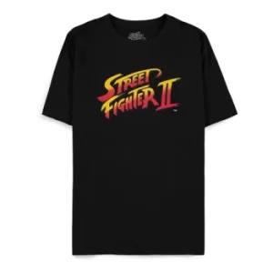 Image of Street Fighter II Mens Medium Logo T-Shirt (Black)