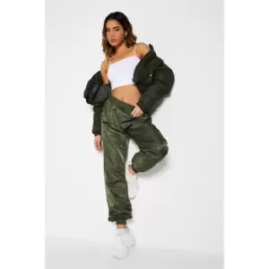 Image of I Saw It First Nylon Cuffed Cargo Trouser - Green