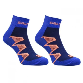 Image of Salomon XA Pro Running 2 Pack Socks Mens - Blue/Orange