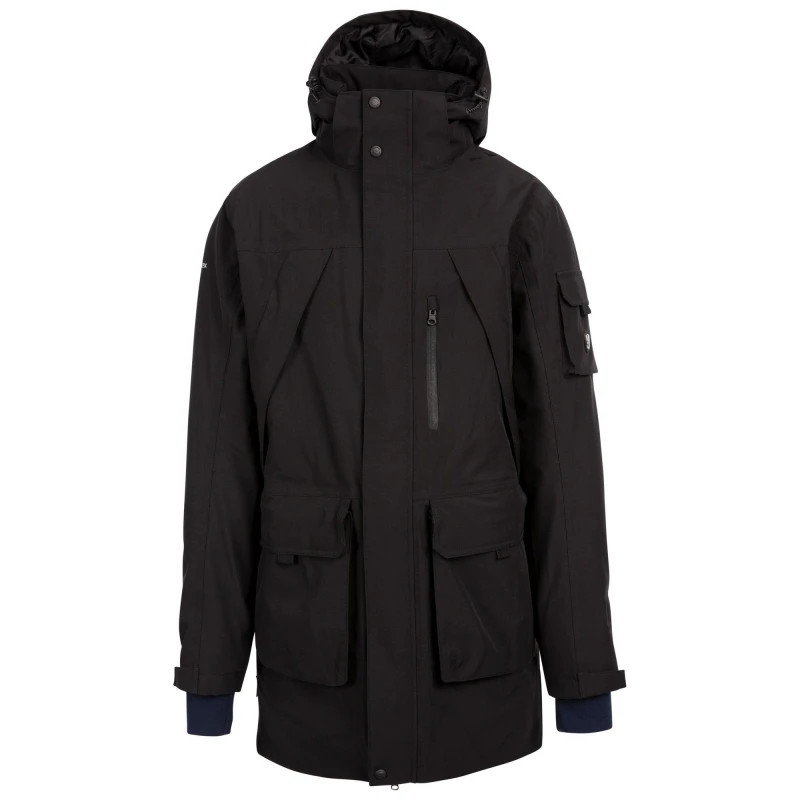 Image of Trespass Trespass Men Pelsall TP75 Waterproof Jacket in Black Size: X-Large Black XL Male 5063425018314