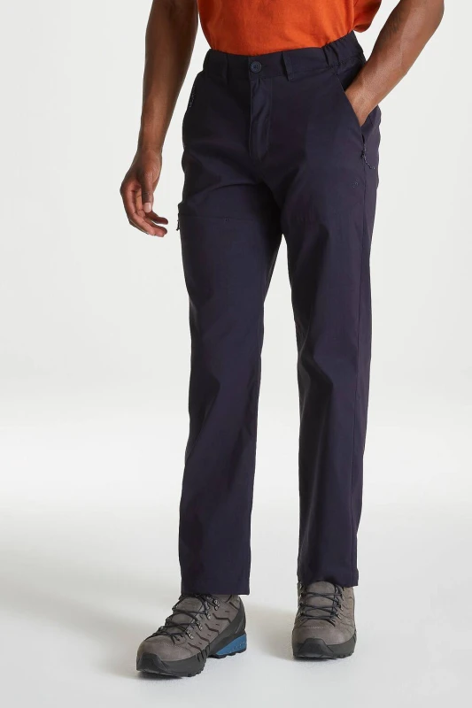 Image of Craghoppers Mens Kiwi Pro Polyamide Walking Trousers 40R - Waist 40' (102cm), Inside Leg 31' Dark Navy CMJ564-3G3-40R