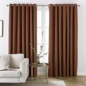 Image of Furn Moon Eyelet Curtains (46in x 72in) (Orange)