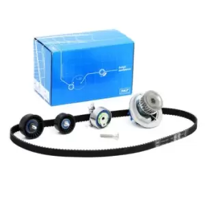 Image of SKF Water Pump + Timing Belt Kit VKMC 05156-2 OPEL,VAUXHALL,Corsa C Schragheck (X01),ZAFIRA B (A05),Meriva A (X03),Zafira A (T98),Astra G CC (T98)