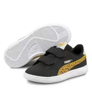 Image of Puma Smash Roar Child Girls Trainers - Black