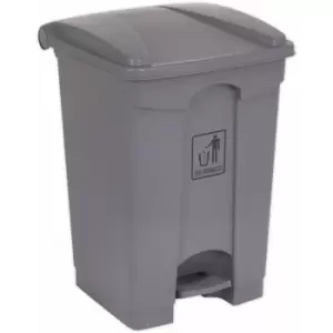 Image of 45 Litre Square Plastic Pedal Bin - Hands-Free Operation - Large Waste Bin