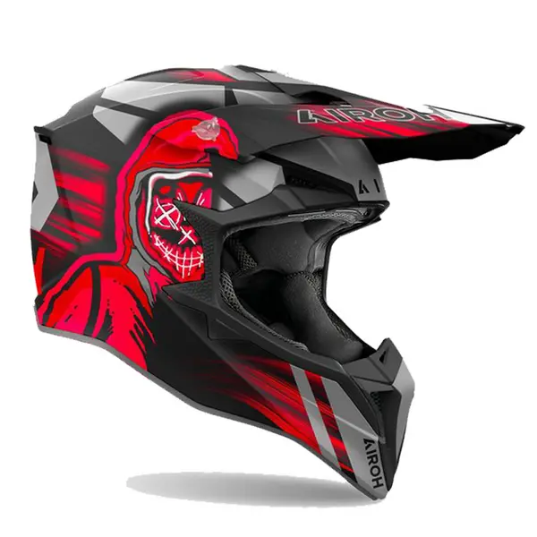 Image of Airoh Wraaap Cyber Red Matt Offroad Helmet M