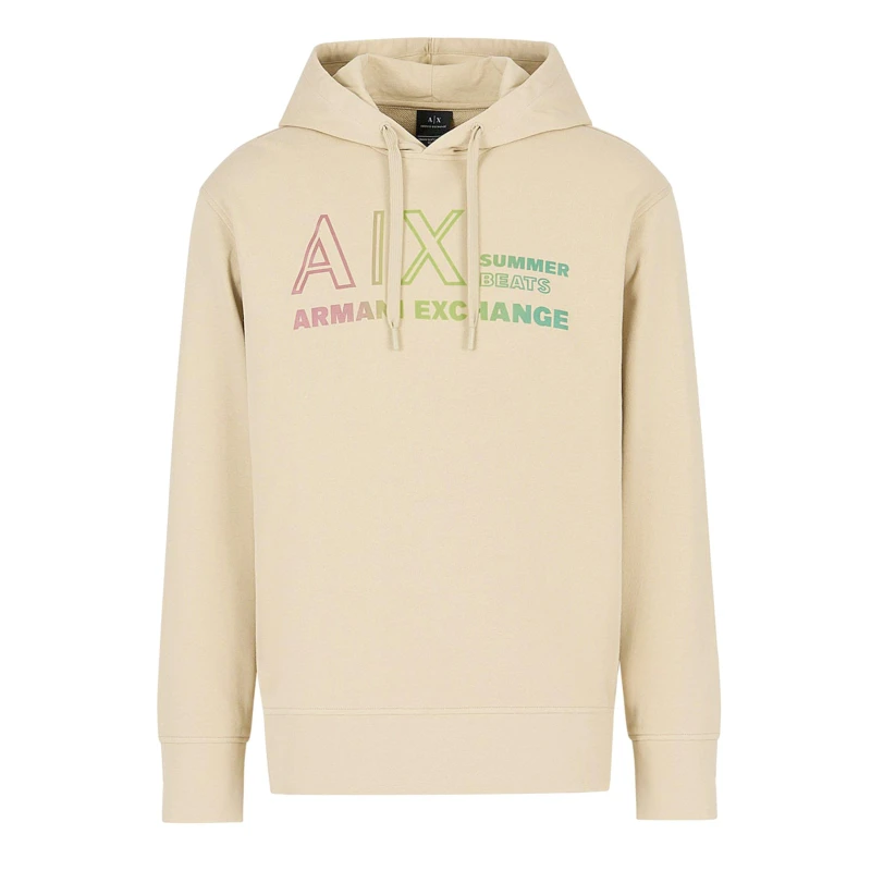 Image of Armani Exchange Pullover Hoodie Beige male XS