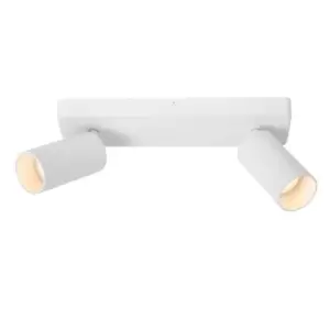 Image of Clubs Modern Twin Ceiling Spotlight - 2xGU10 - White