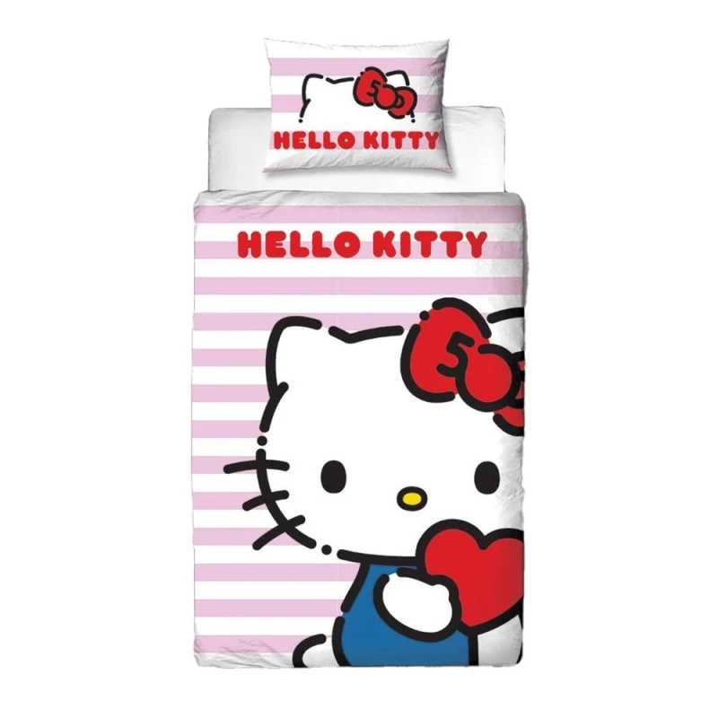 Image of Hello Kitty Hello Single Duvet Cover Set Multicolor Unisex Single