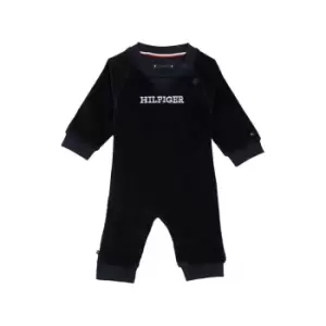 Image of Tommy Hilfiger Baby Curved Monotype Coverall - Blue