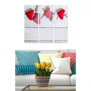 Image of MDF140893 Multicolor Decorative MDF Painting (3 Pieces)