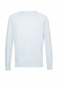Image of Mens French Connection Stretch Cotton Crew Neck Jumper Blue