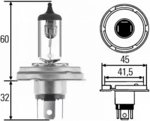 Image of Bulb H4 60/55 W P 45T 8GJ004173-121 by Hella