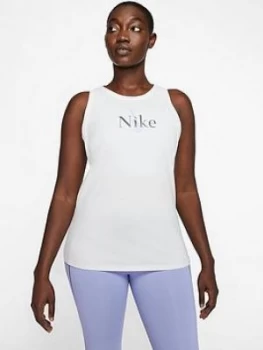 Image of Nike Yoga Dri-Fit Logo Tank - White