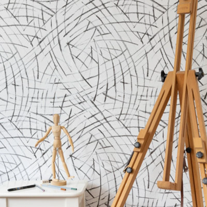 Image of Wallpops Nu Wallpaper Imprint Black Self Adhesive Wallpaper 5.49M(L) 52.07Cm(W)