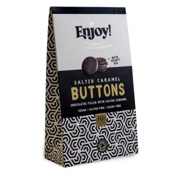 Image of Enjoy Raw Choc Salted Caramel Filled Chocolate Buttons - 96g