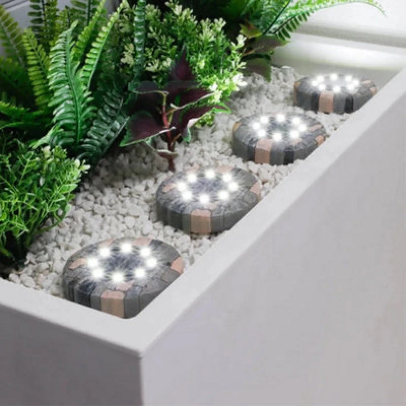 Image of Leisurewize Solar Stone Effect Deck Light (Pack Of 4)