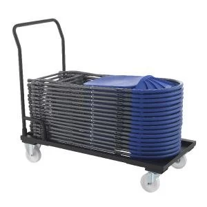 Image of Titan Folding Chair Trolley Black W540 x D1120 x H1000mm KF78659