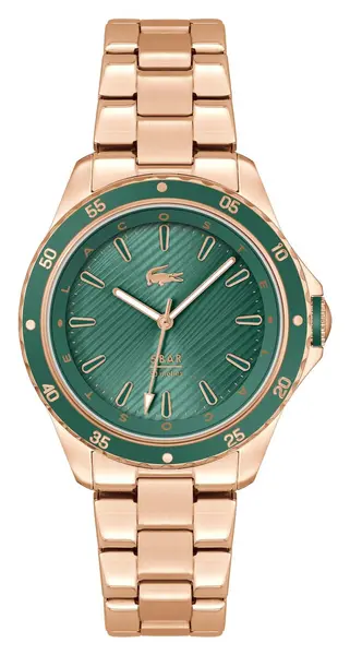 Image of Lacoste 2001372 Womens Santorini (36mm) Green Dial / Rose Watch