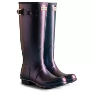 Image of Hunter Womes Original Tall Nebula Wellington Boots Stornoway Blue 4