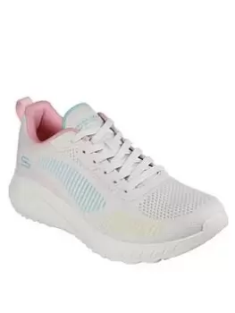 Image of Skechers Bobs Squad Chaos Trainers, White, Size 7, Women