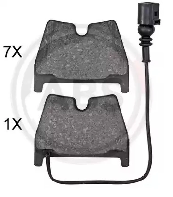 Image of A.B.S. 35112 Brake pad set with integrated wear sensor Brake Pad Set,disc brake (402)