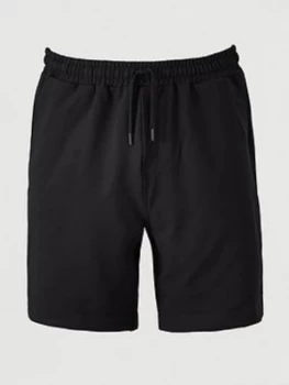 Image of Fred Perry Twill Track Short - Black, Size L, Men