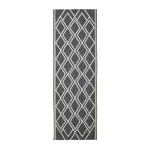 Image of Homemaker County Diamonds Indoor/Outdoor Rug Silver 067X200Cm
