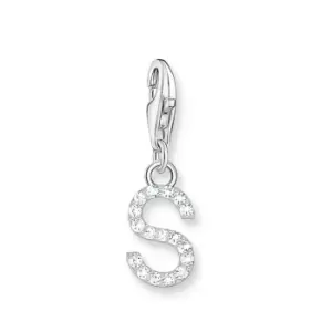 Image of THOMAS SABO Silver Zirconia Letter S Charm