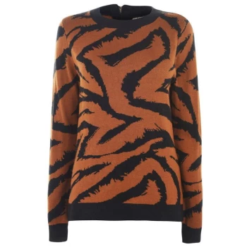 Image of Biba Jacquard Jumper - Tobacco