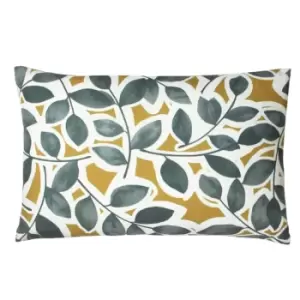 Image of Paoletti Willow Botanical Cushion Cover (One Size) (Honey/White/Green)
