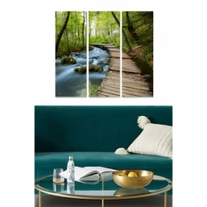 Image of MDF116041936 Multicolor Decorative MDF Painting (3 Pieces)