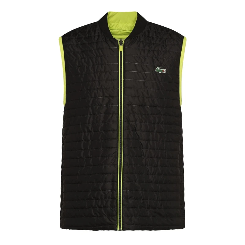 Image of Lacoste Lightweight Reversible Padded Vest Black male M/L
