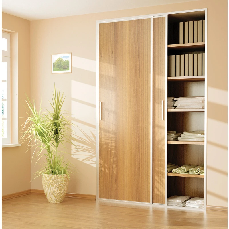 Image of Rothley Herkules 120kg Sliding Door Kit Including Wall Brackets 1800mm Silver