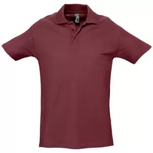 Image of SOLS Mens Spring II Short Sleeve Heavyweight Polo Shirt (XL) (Burgundy)
