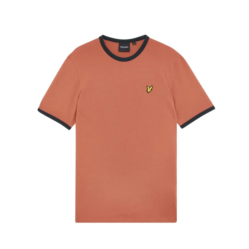 Image of Lyle & Scott Striped T-Shirt Lyle & Scott Orange Male M