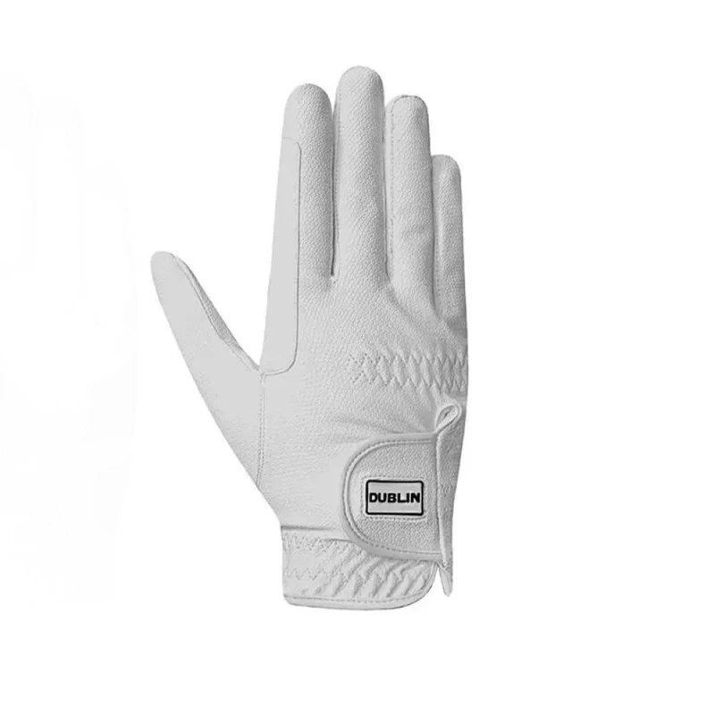 Image of Dublin Mens Everyday Riding Gloves in White Size: Small White Male S