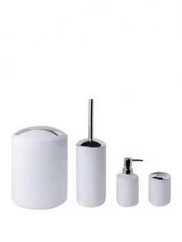 Image of Sabichi White Matte Bathroom 4Pc Accessory Sets